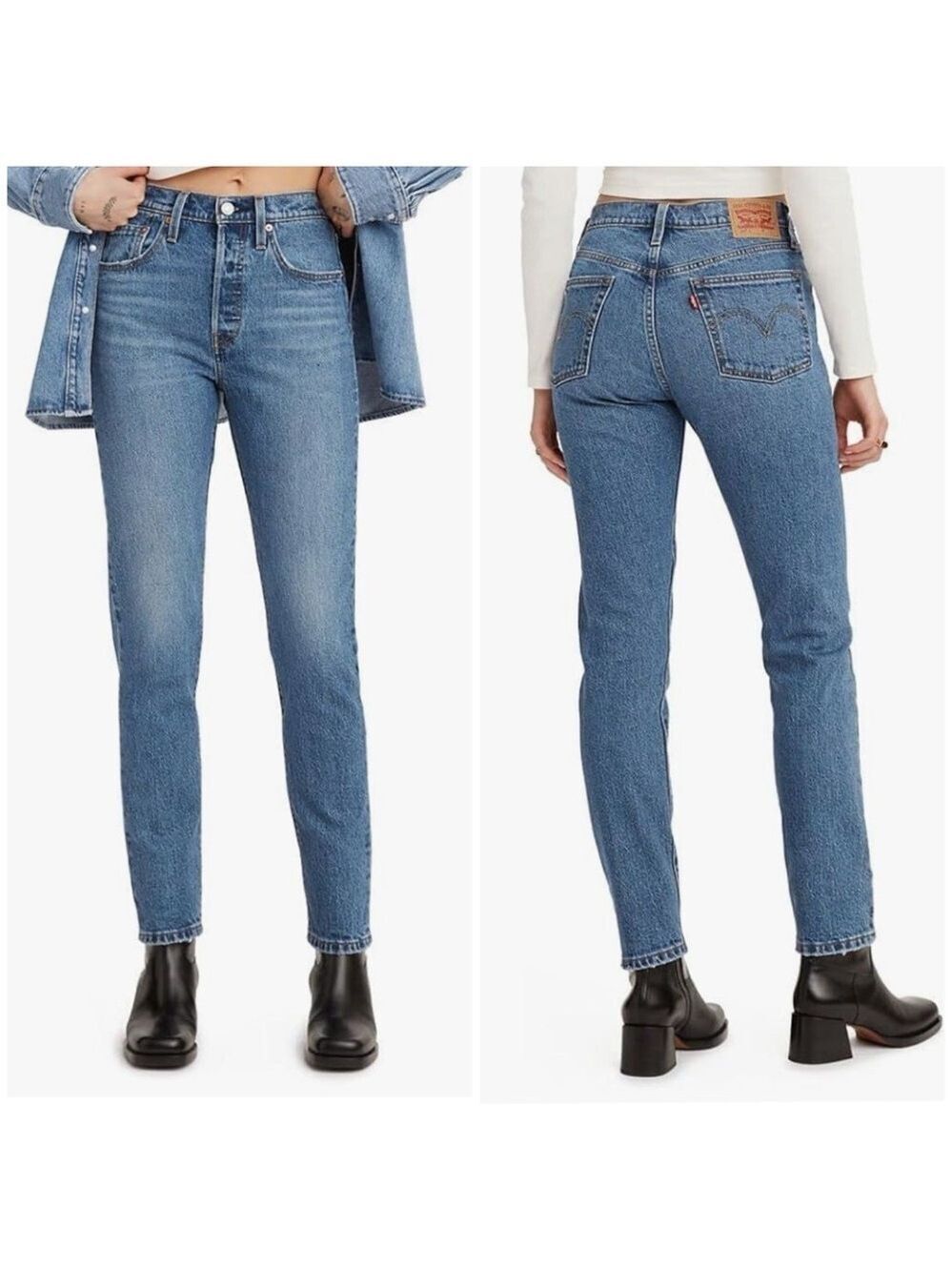 Levi's Premium 501 S  Women's  Skinny Blue Jeans Buttonfly Size 24